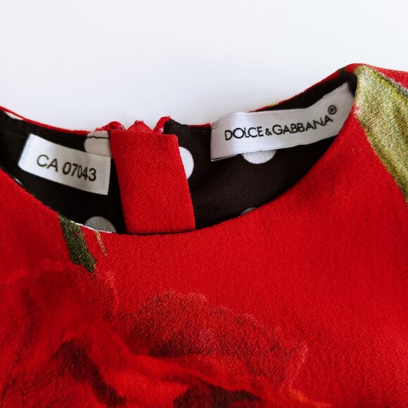 Dolce & Gabbana Sleeveless Floral Summer Dress 6-9 Months Made in Italy - Picture 4 of 13